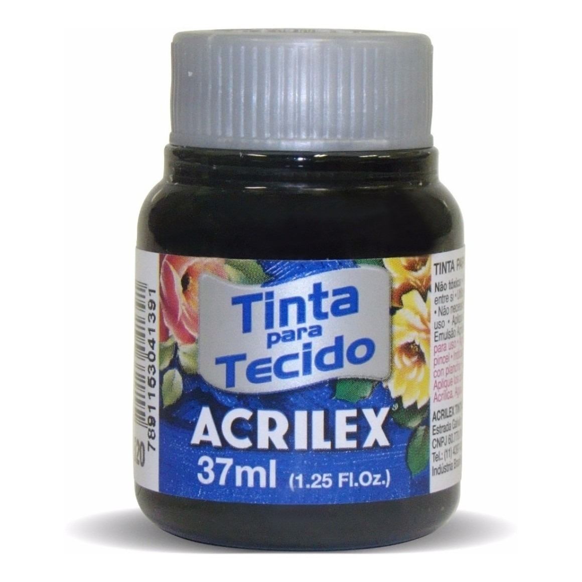 TINTA TECIDO ACRILEX  BRANCO /PRETO /CINZAS /INCOLOR